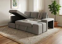 SOFÁ CAMA CON CHAISELONGUE 250cm GRIS