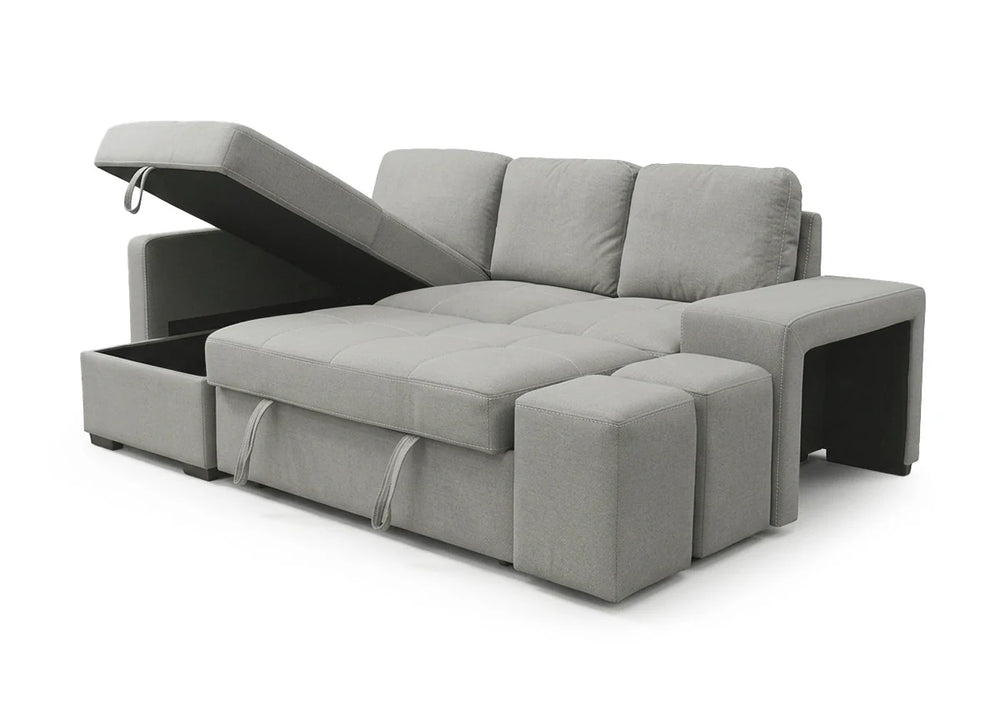 SOFÁ CAMA CON CHAISELONGUE 250cm GRIS